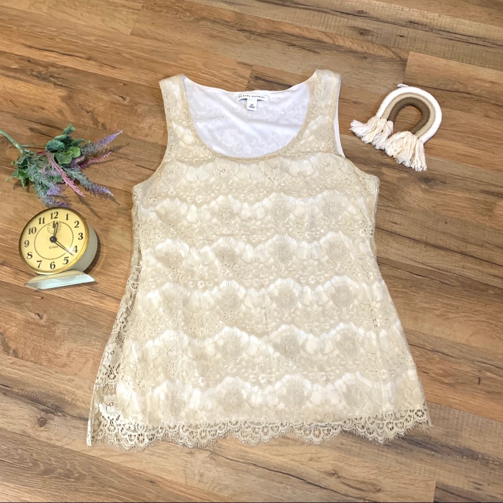 Banana Republic Cream Lace Tank